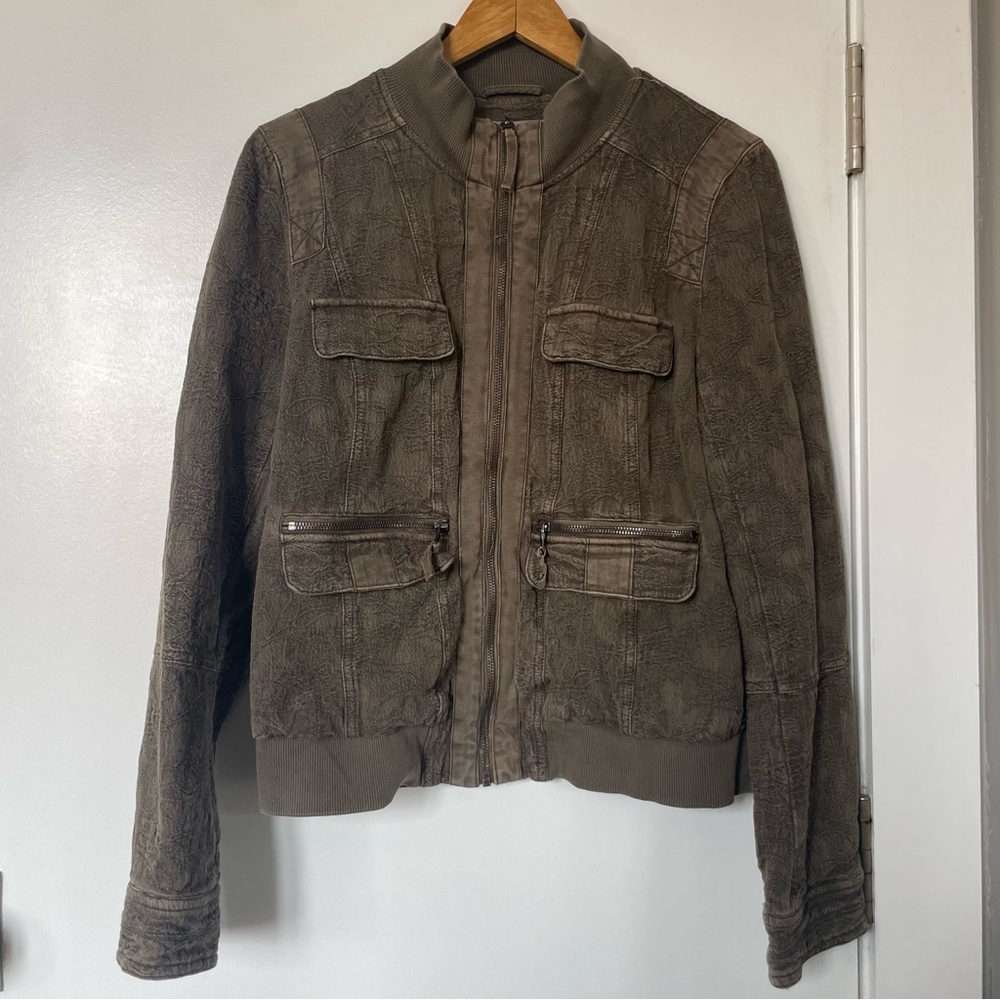 Marrakech zip up brown utility jacket